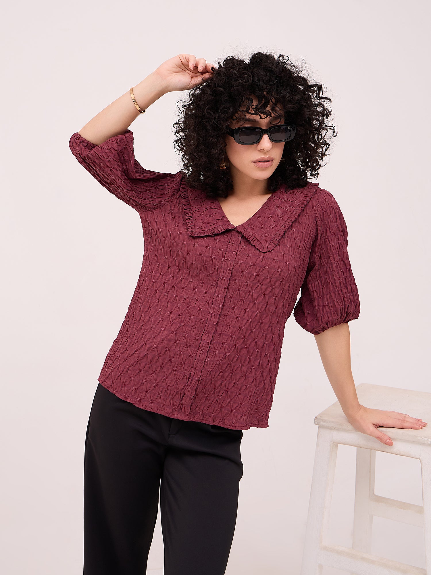 Wine Textured Top