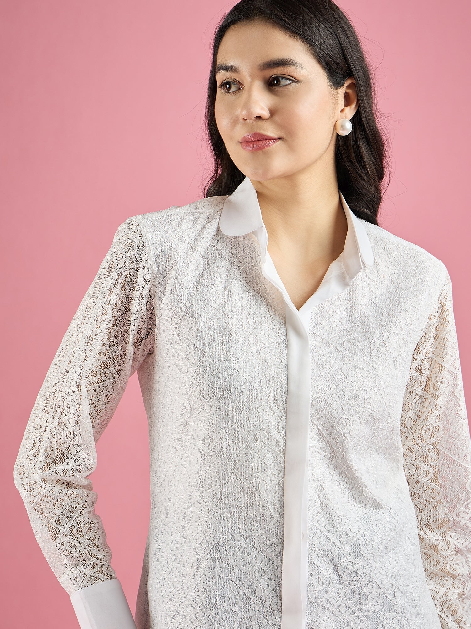 White Lace Shirt