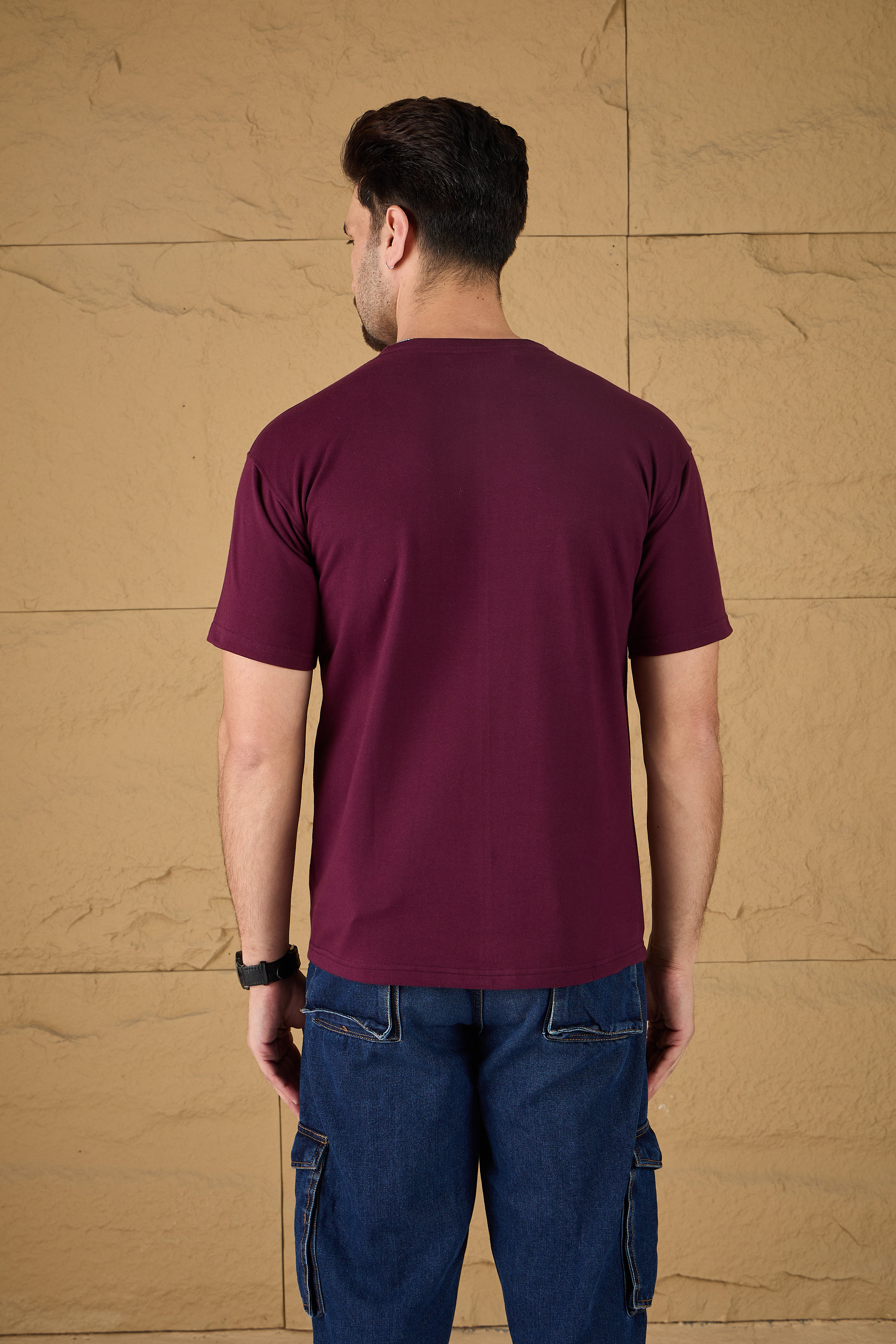 Maroon Heavy Gauge Oversize T-shirt