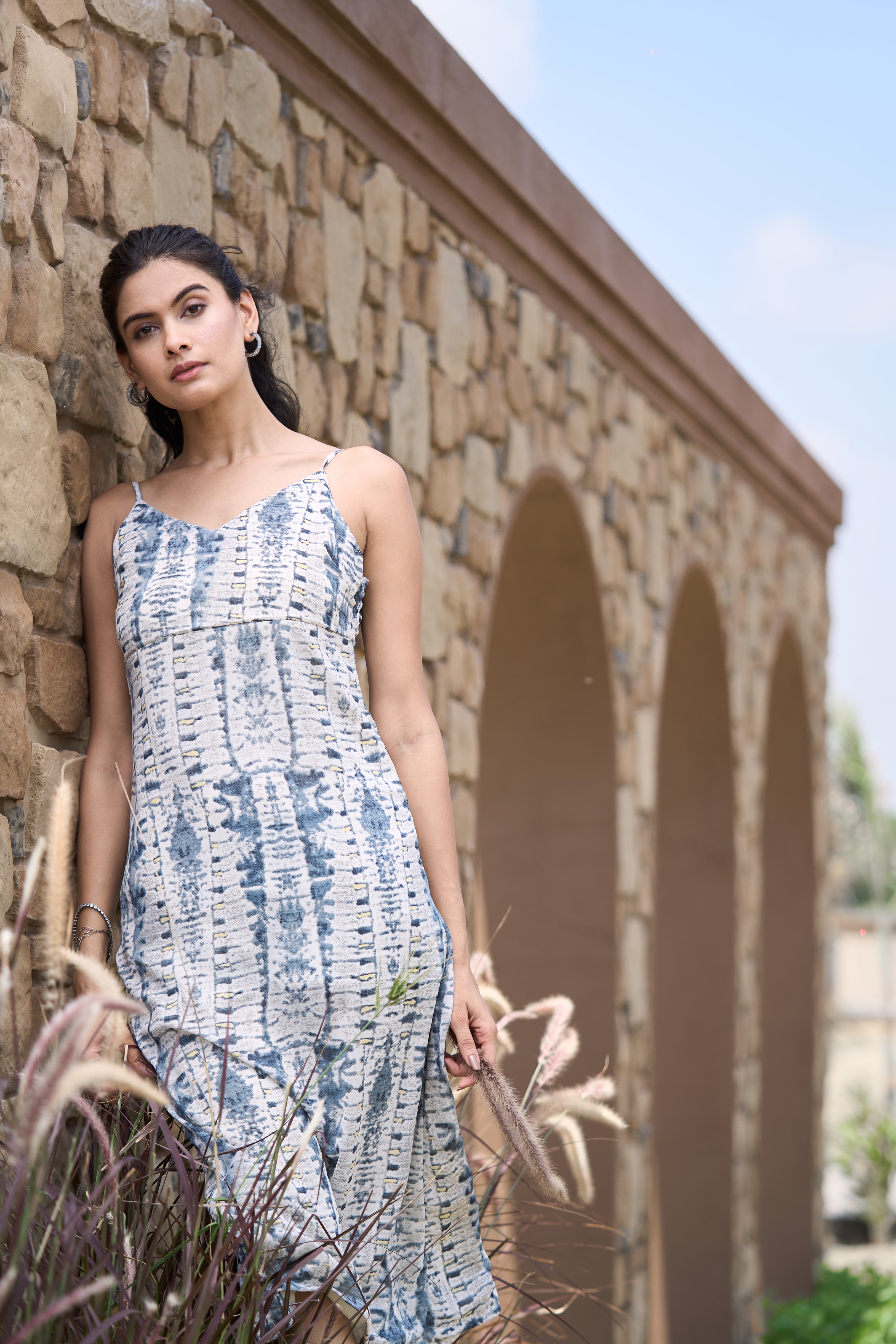 Blue Bayoux Tie-Dye Delight A-Line Dress