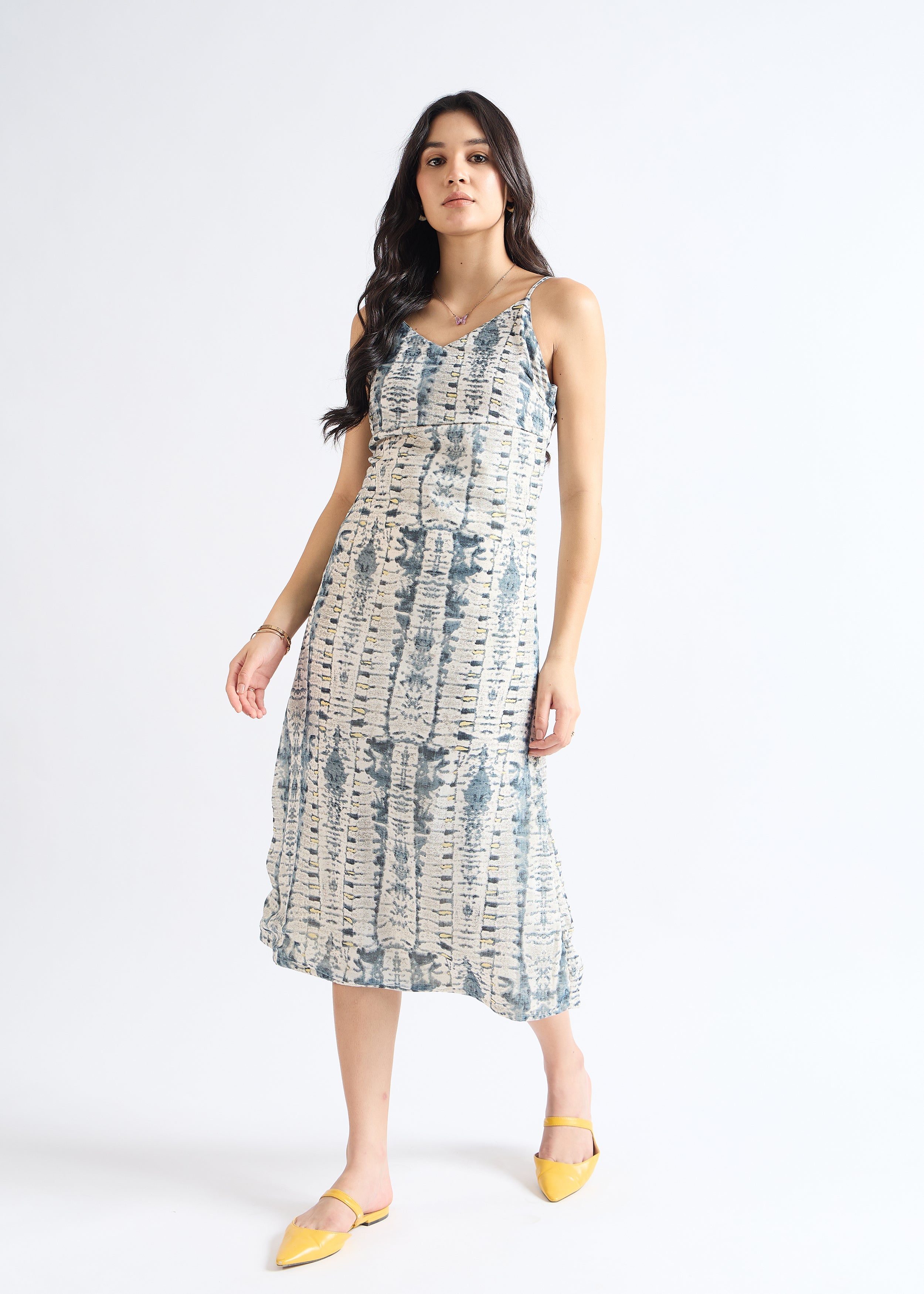 Blue Bayoux Tie-Dye Delight A-Line Dress