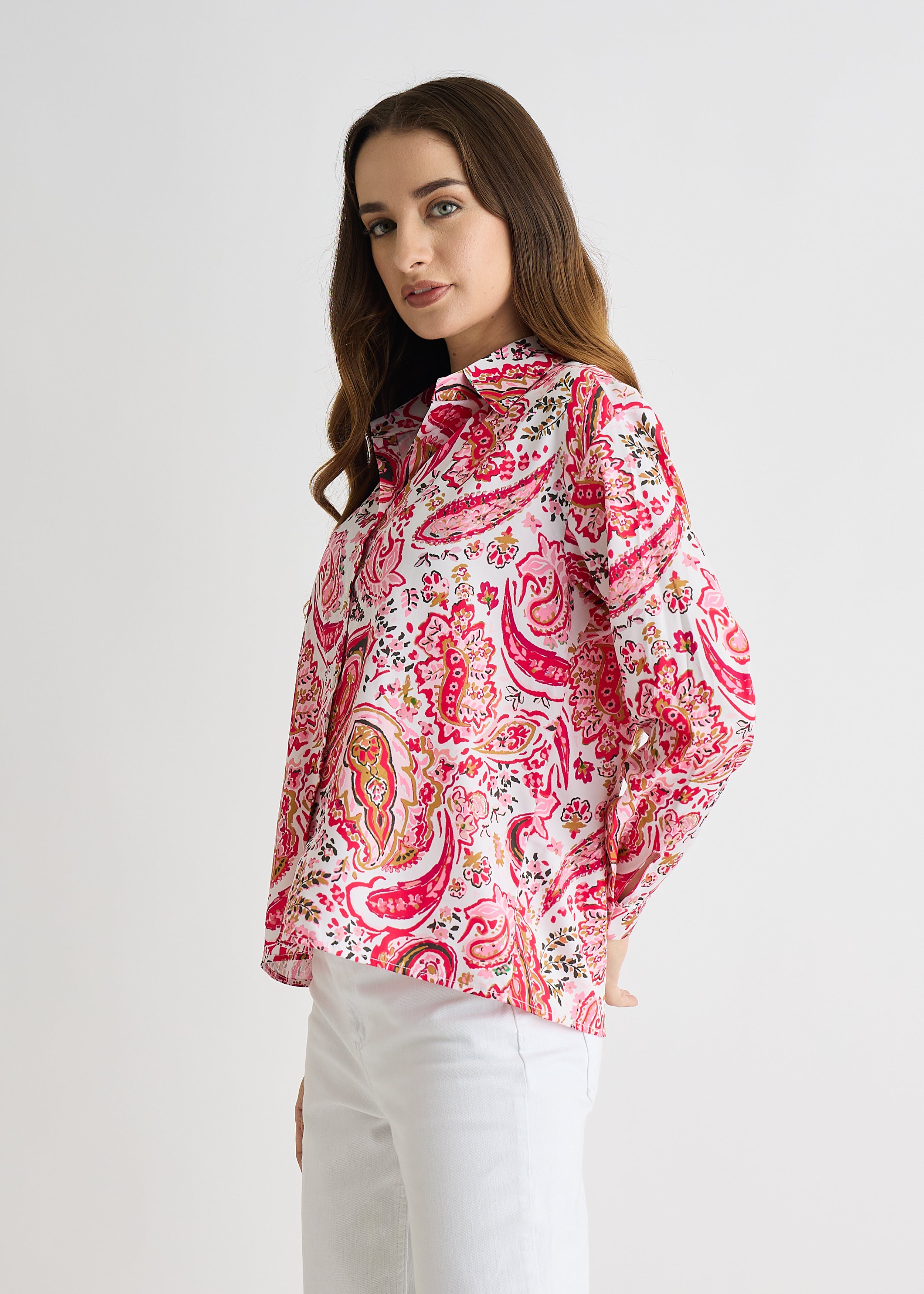 Pink Paisley Regular Printed Shirt