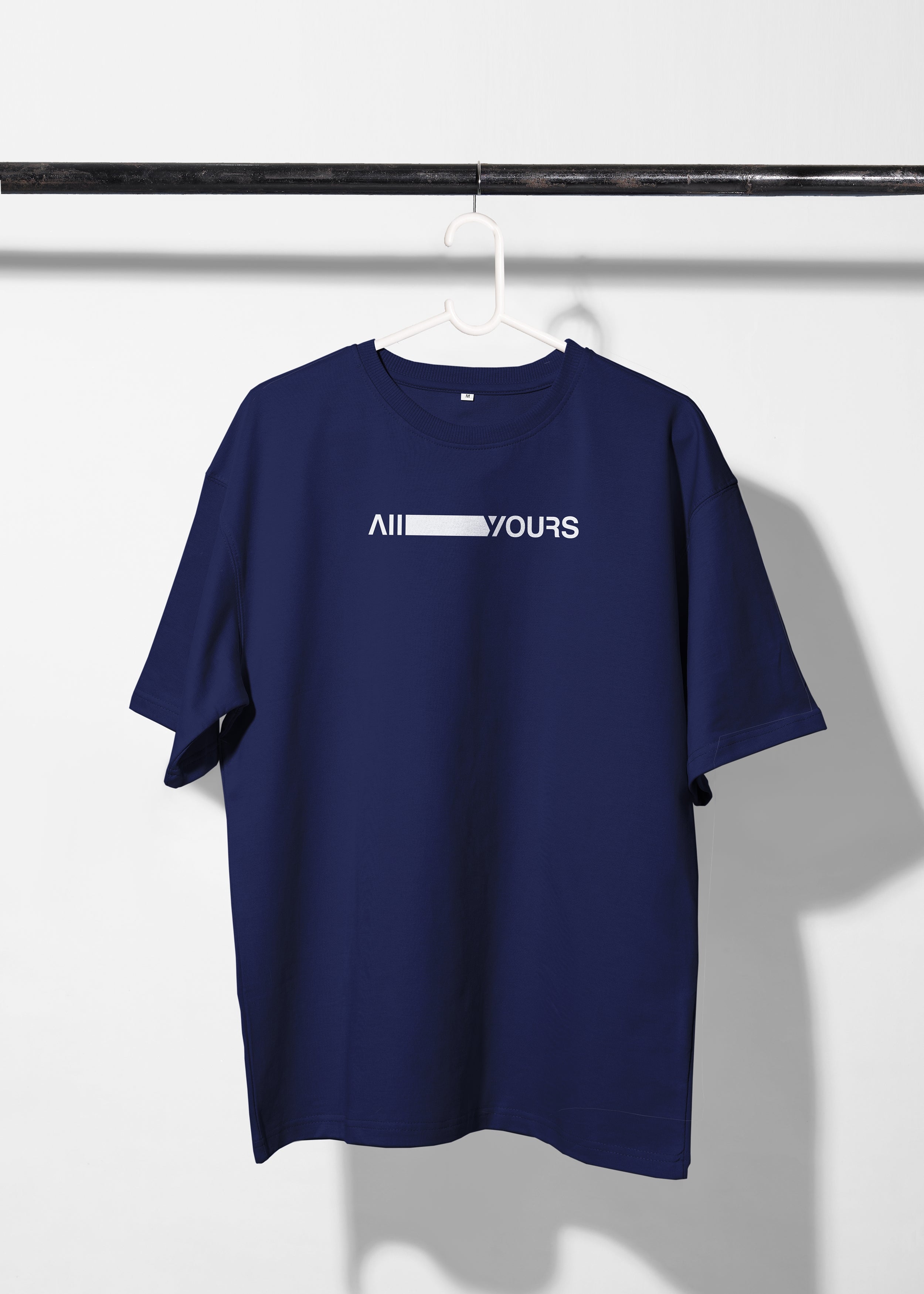 Navy Blue Oversized T-shirt with AllYours Graphic