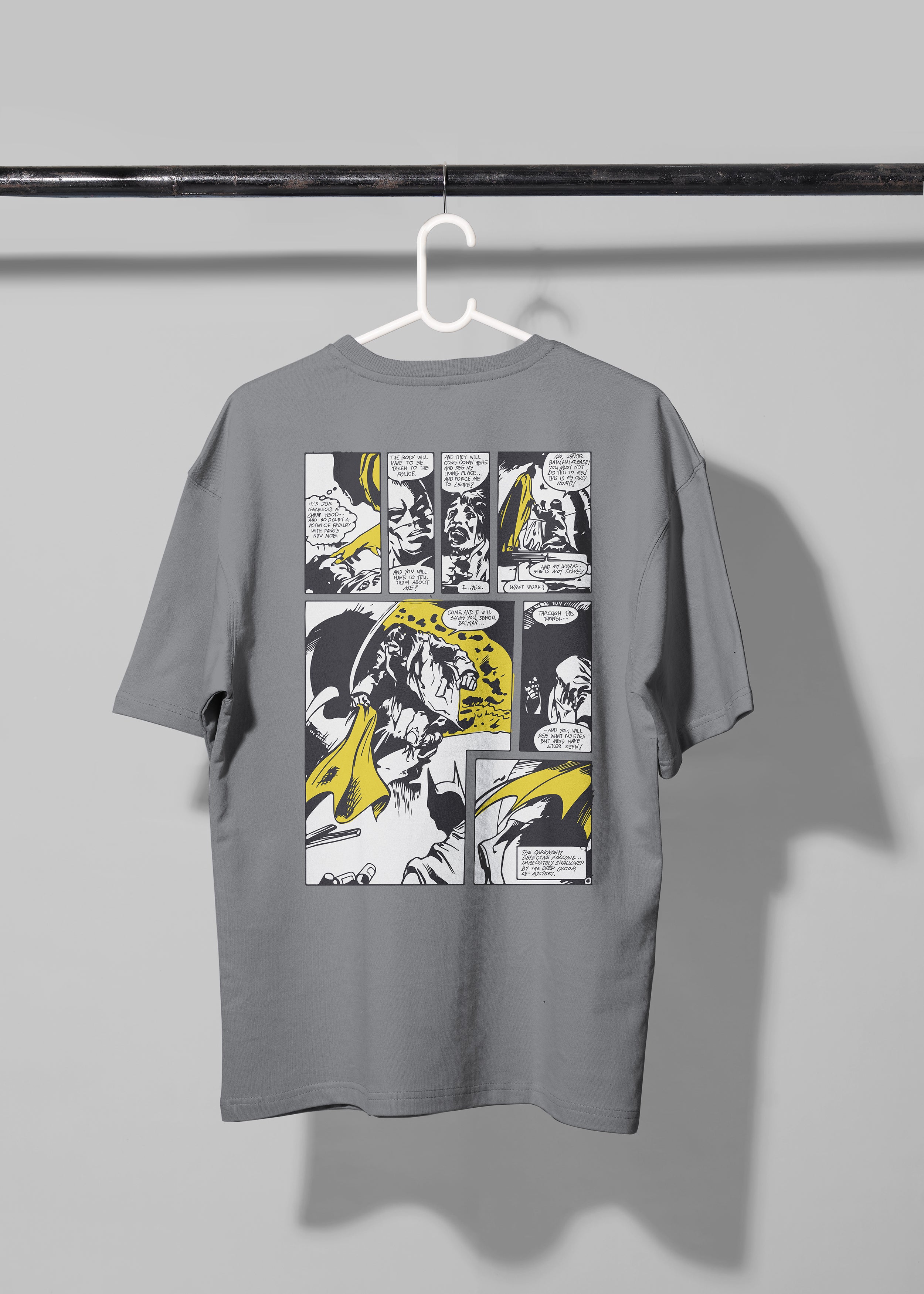 Ultimate Grey Oversized T-shirt with Comic style Graphic