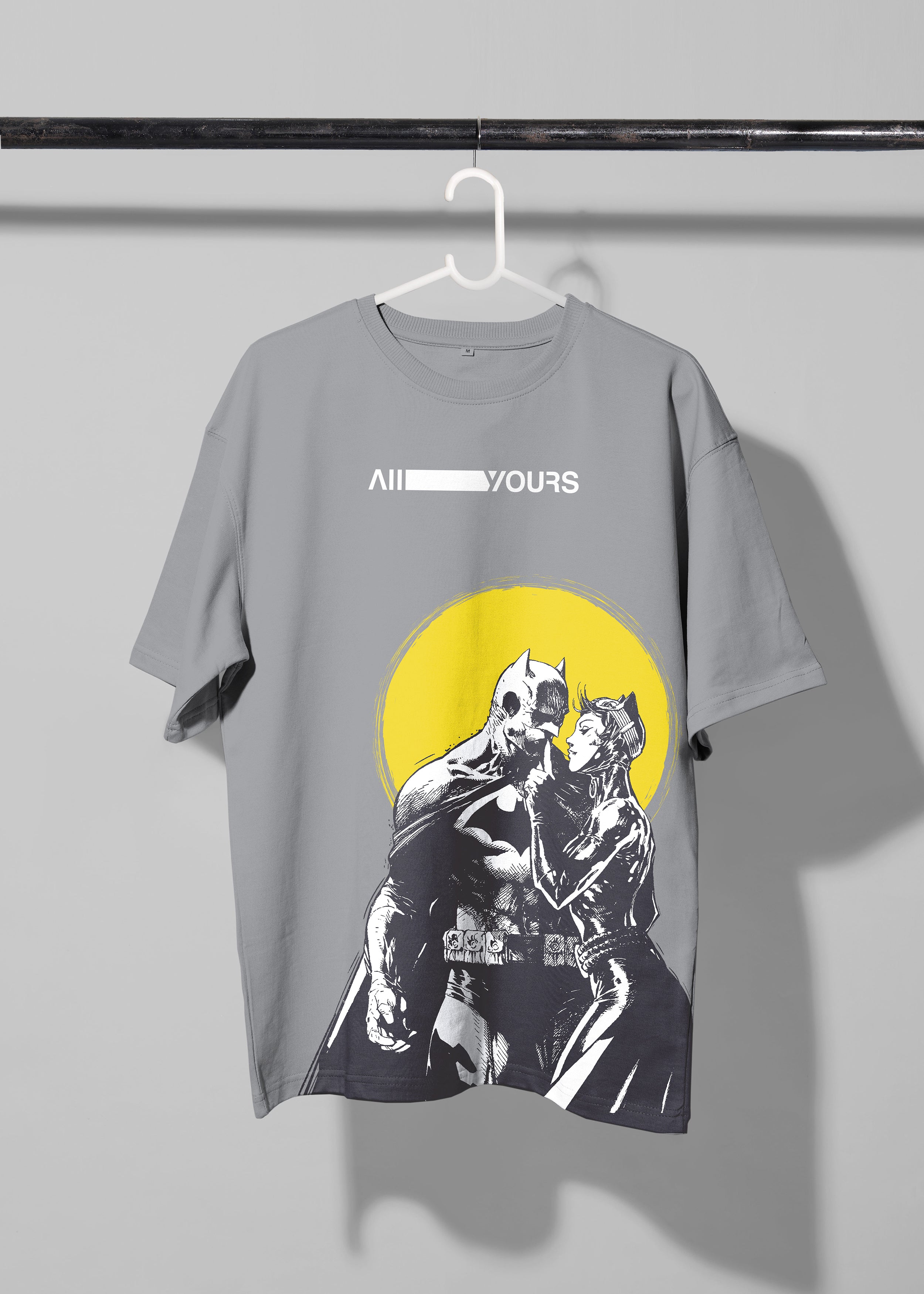 Ultimate Grey Oversized T-shirt with Comic style Graphic