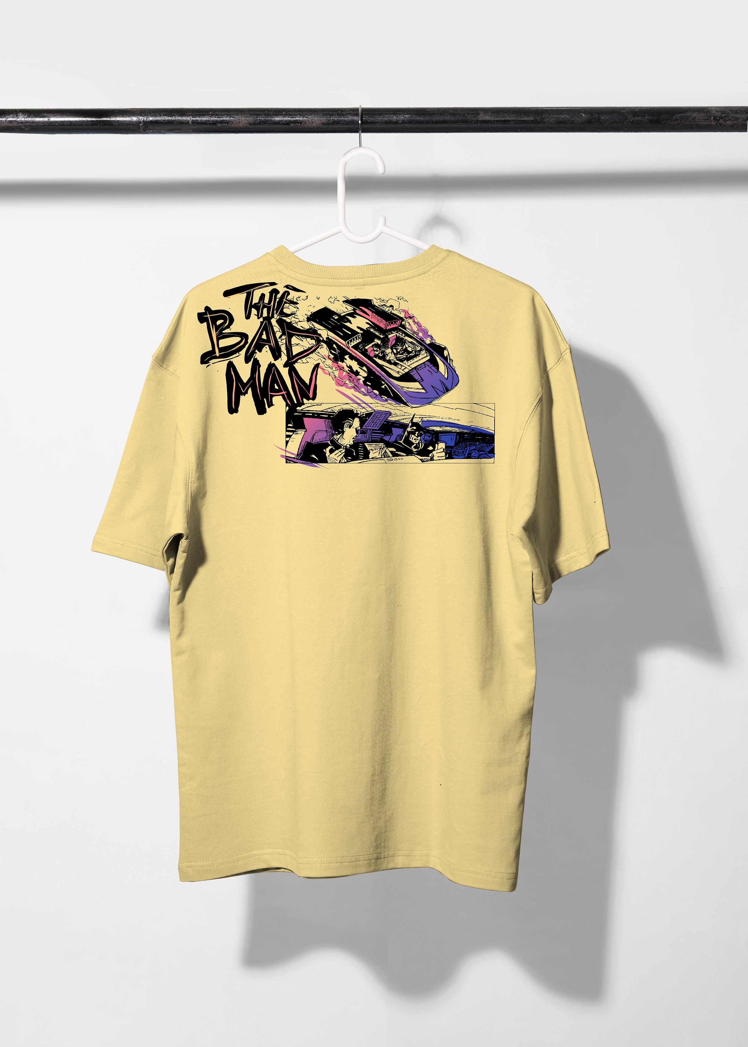 Popcorn Oversized T-shirt with Bad Man Graphic