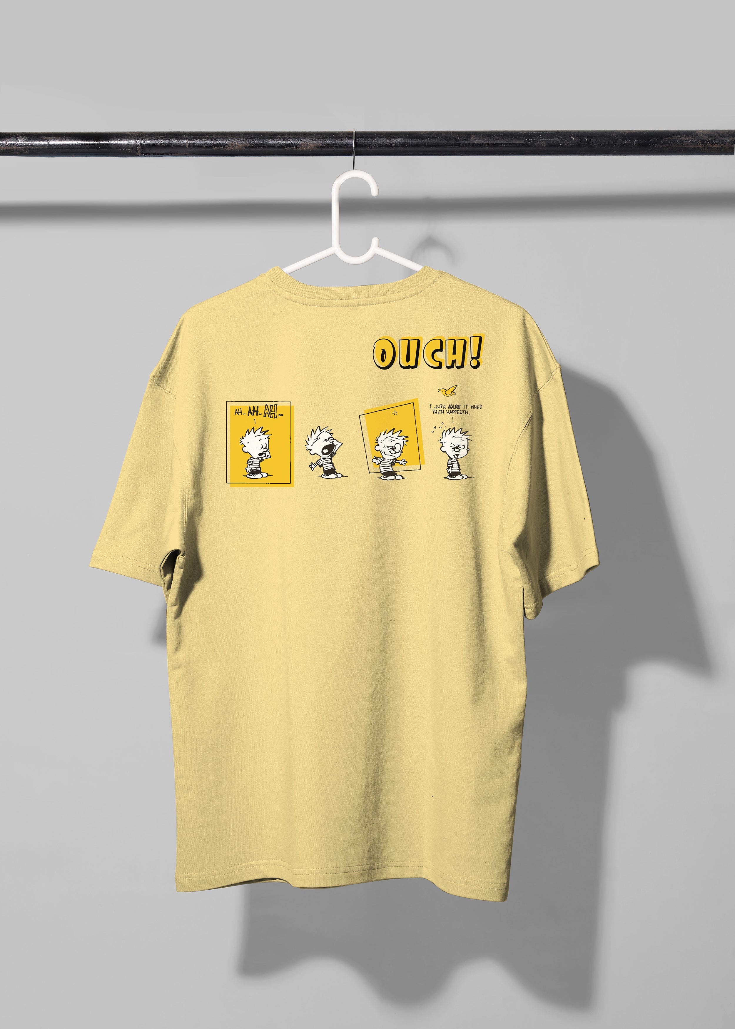 Popcorn Oversized T-shirt with Ouch Graphic