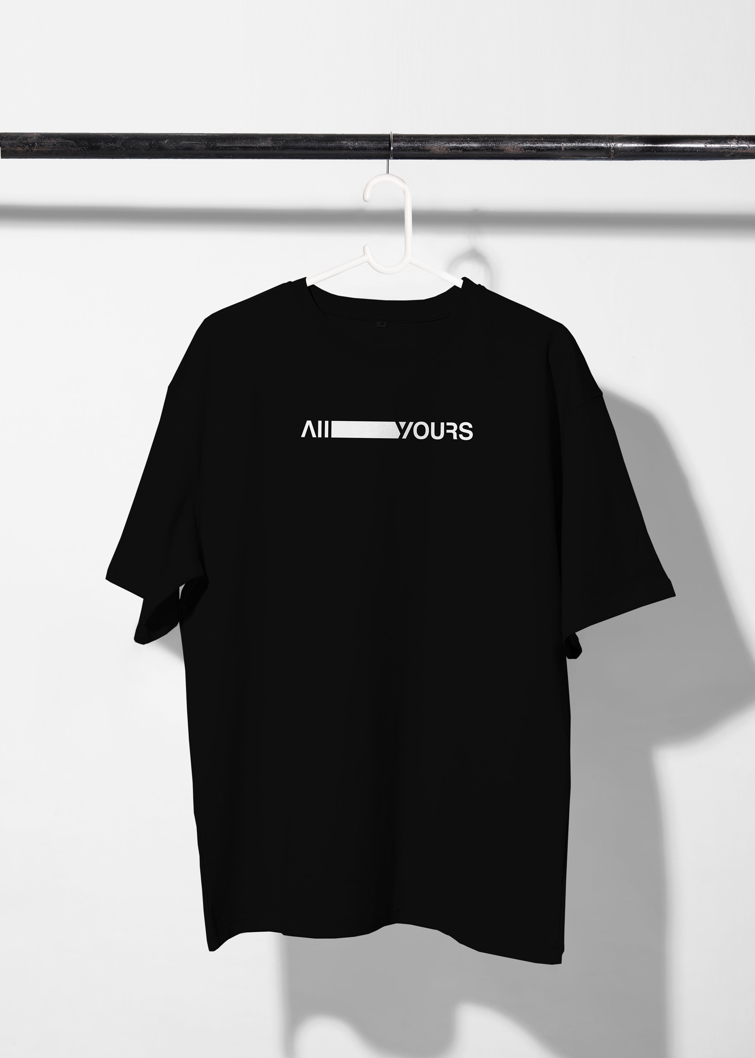 Black Oversized T-shirt with Aim High Graphic