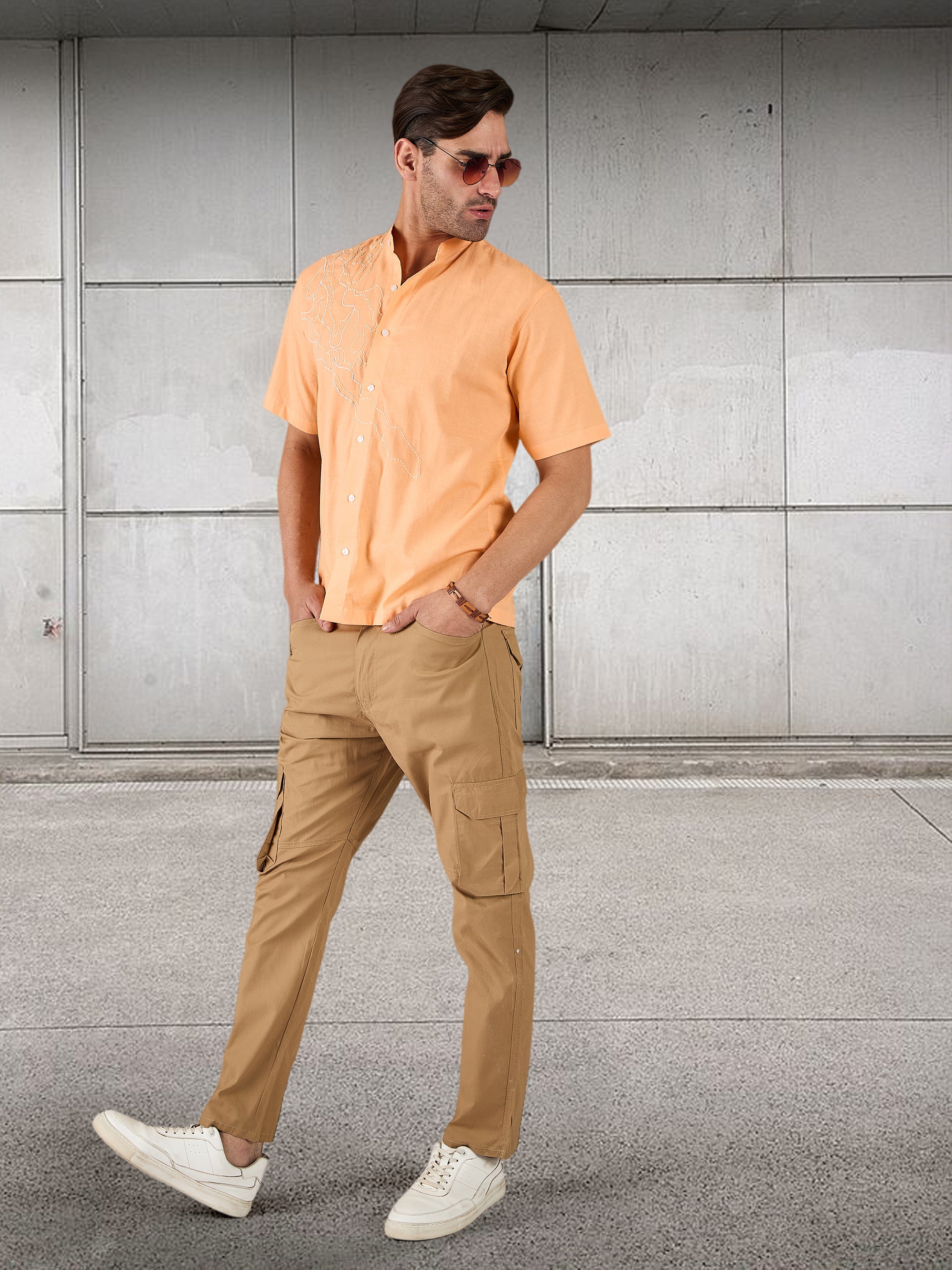 Mud Brown Cargo Relaxed Fit Trouser