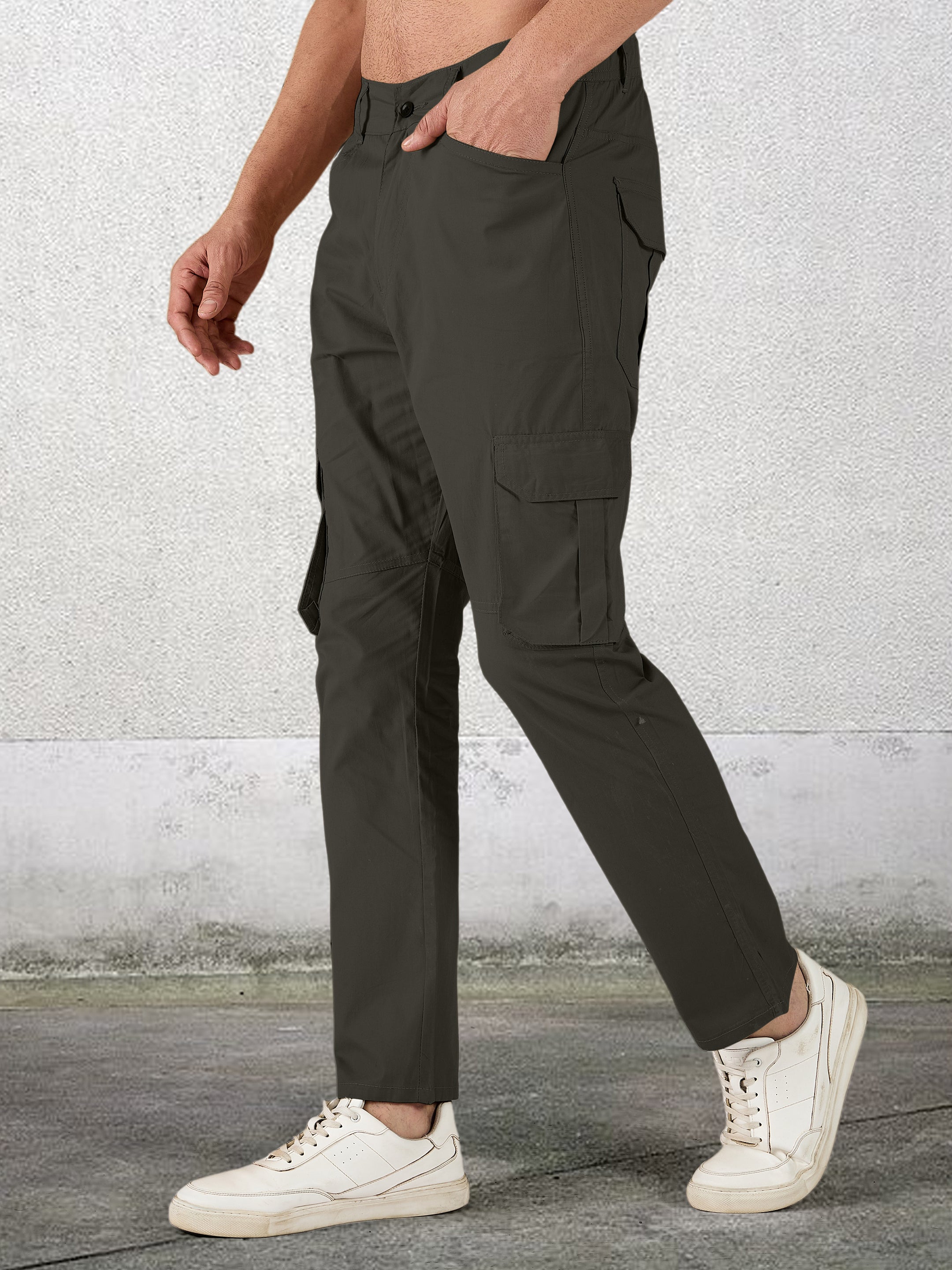 Fuscous Gray Cargo Relaxed Fit Trouser